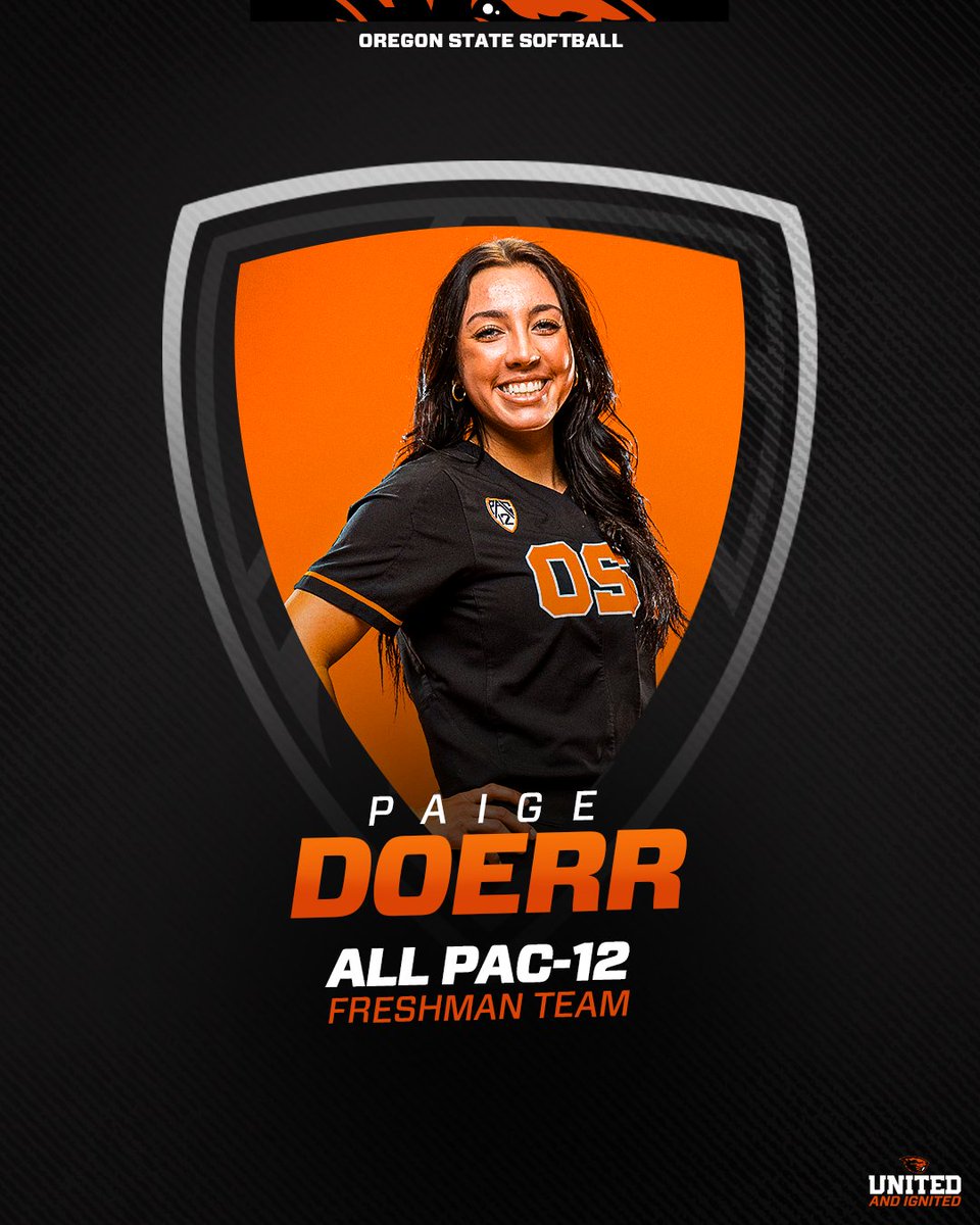 𝗠𝗮𝗱𝗲 𝗵𝗲𝗿 𝗽𝗿𝗲𝘀𝗲𝗻𝗰𝗲 𝗸𝗻𝗼𝘄𝗻 😤 Congrats to Paige on making the All-Freshman Team! linktr.ee/BeaverSoftball #GoBeavs