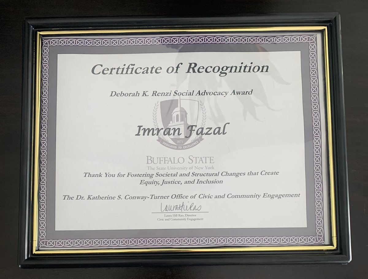 ImranMfh's tweet photo. I am grateful to Buffalo State Uni for honoring me with the Social Advocacy Award from the Dr. Katherine S. Conway-Turner Office of Civic &amp; Community Engagement, recognizing my efforts in fostering equity, justice, &amp; inclusion through social and structural change.

#Rohingya https://t.co/b2YWSOzypx