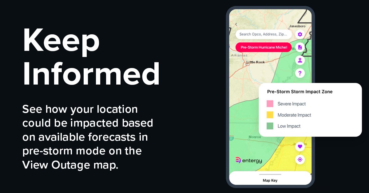 With heavy rains coming into our service area tomorrow night, start preparing now to keep safe. See how your location could be impacted based on available forecasts in pre-storm mode on the View Outage map. Learn more ➡️ enter.gy/6012jlkUC