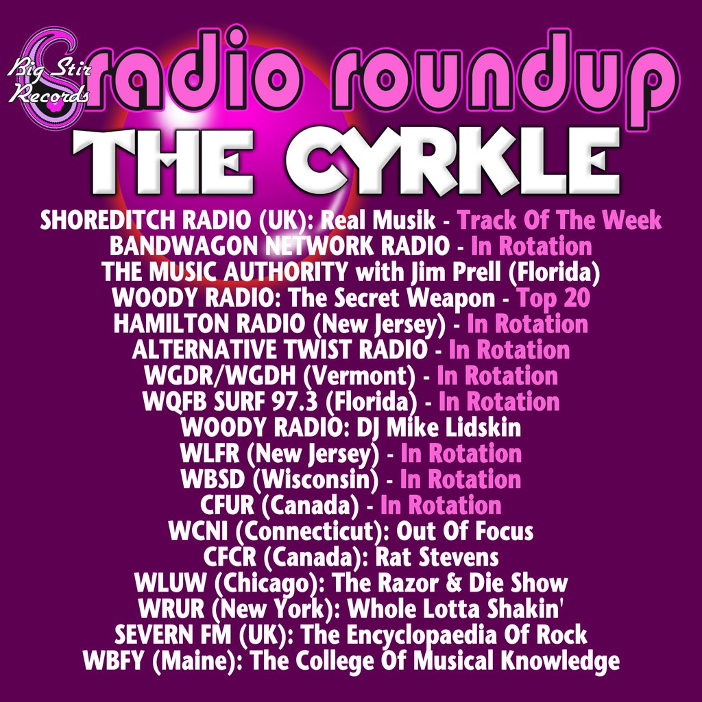 It's a turn-it-up day across the airwaves for The Cyrkle, as this Radio Roundup shows tracks from the new album 'Revival' (out now: orcd.co/cyrkle-revival) spinning like a red rubber ball on these stations and shows! #TheCyrkle #RadioRoundup #60sRock #RetroRock #SunshinePop