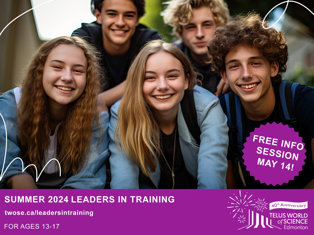 🌟 Teens between 13 and 17! 🚀 Join the Summer 2024 Leaders in Training program at your Science Centre! 💼 Gain skills, make connections! 🌟 Sign up for FREE Info Session: May 14, 5:00 p.m. - 6:30 p.m. 📝 twose.ca/leadersintrain…