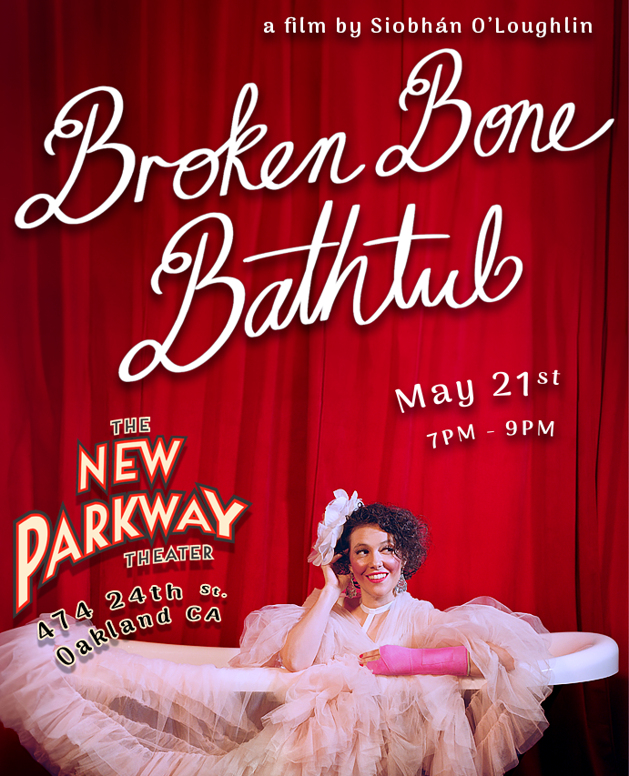 Broken Bone Bathtub (Doc Night) with a post-film discussion will be playing at the New Parkway Theater on May 21st at 7pm! 🛁 Ticket link in bio! #brokenbonebathtub #film #documentary #docnight #discussion #bayarea #talk #oakland