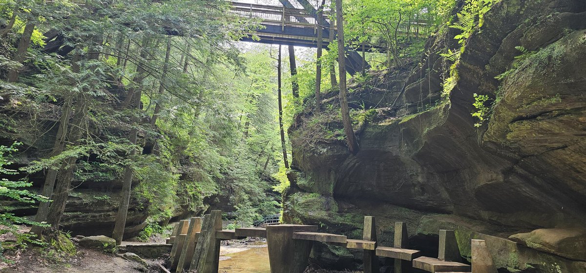 Hocking Hills has 2 waterfalls, Old Man's cave, and the Devil's Bathtub within a couple miles. 

#hockinghills #devilsbathtub #OldMansCave #StatePark #ohio

ohiodnr.gov/go-and-do/plan…