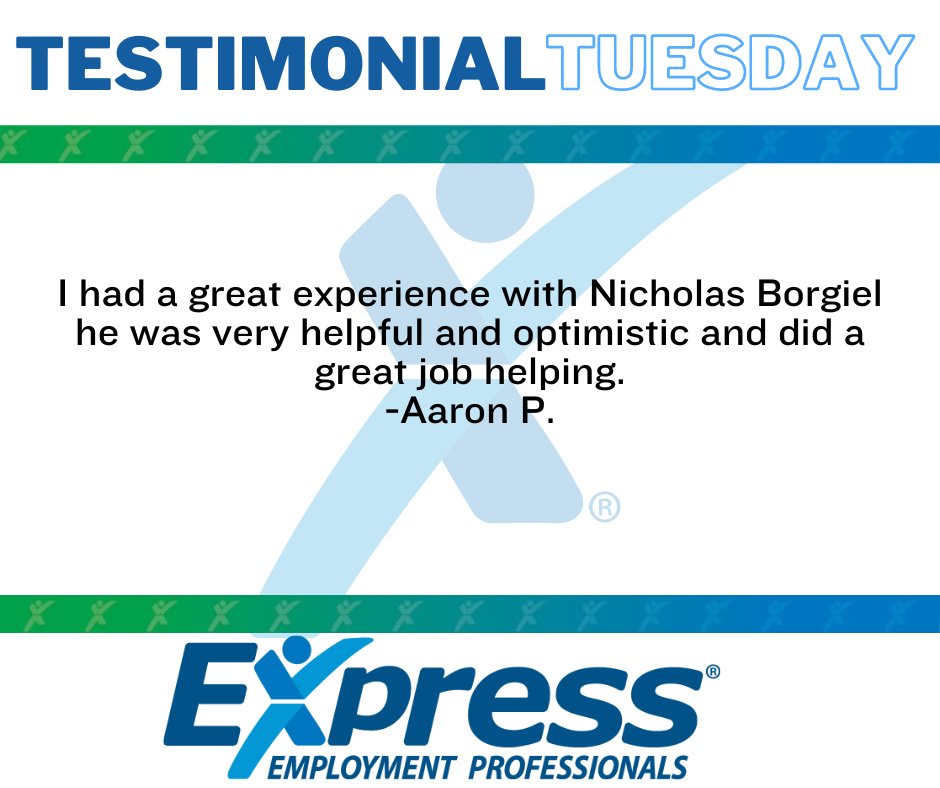 #TestimonialTuesday
#ExpressPros
#ExpressProsYork PA