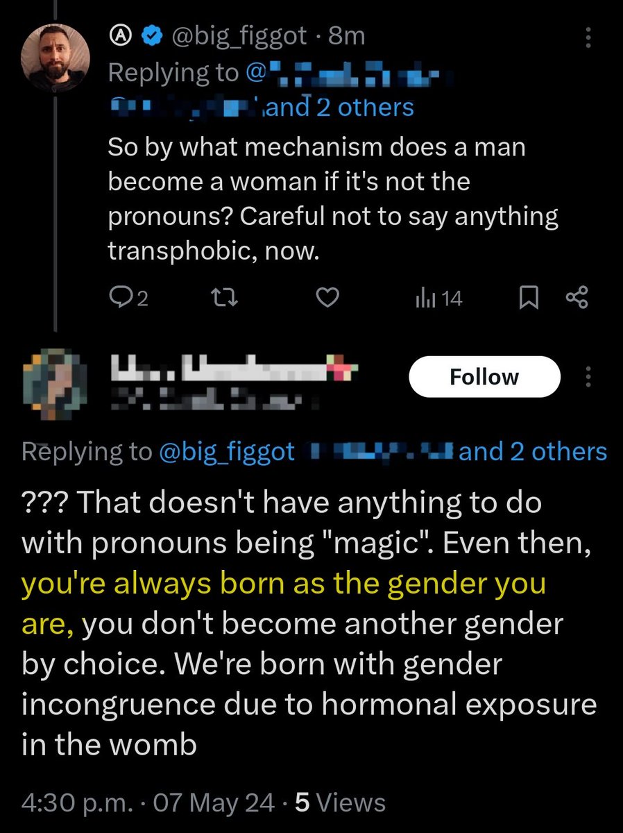 'You're always born as the gender you are.'