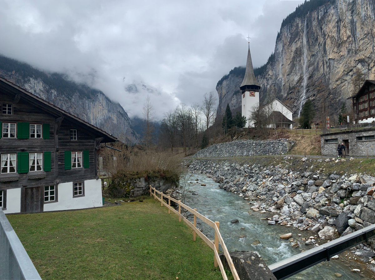 @LombardiHimself Bay area native who has lived in Switzerland for almost three years. 

This is Lauterbrunnen a few months ago. Go visit along with Interlaken, Grindewald, and Wengen - you will never regret it.
