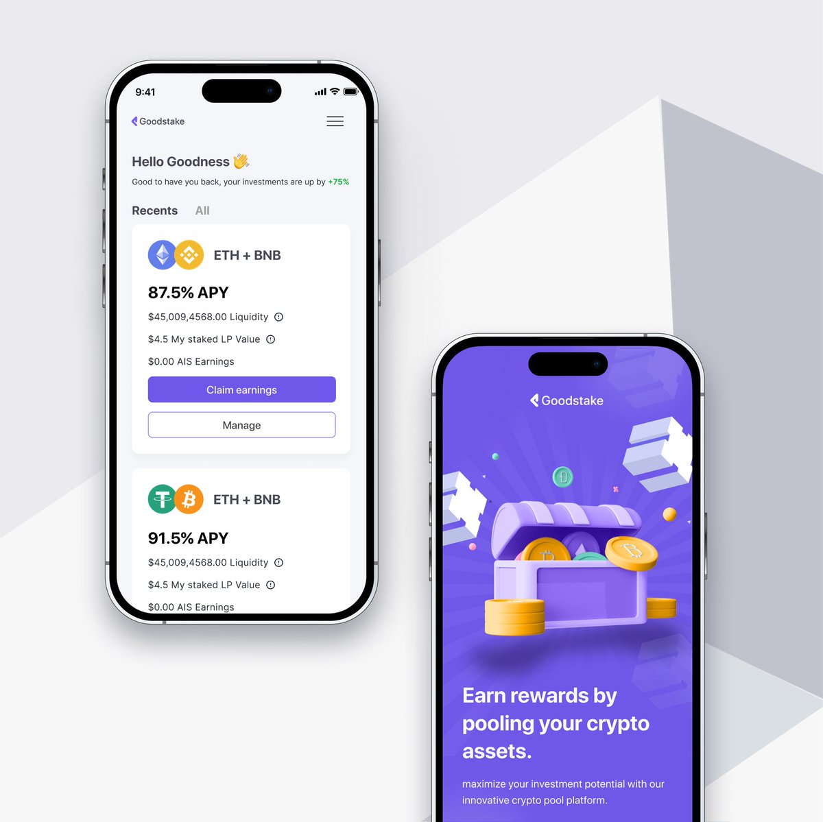 king_goodness's tweet image. Day 16✨ 

Design of a cryptocurrency pool mobile platform.

#30daysofweb3design
#web3 #web3productdesigner #Defi #blockchain #techtwitter #fintech #Webdesign #Web3gaming

@_qudo @0xMert_