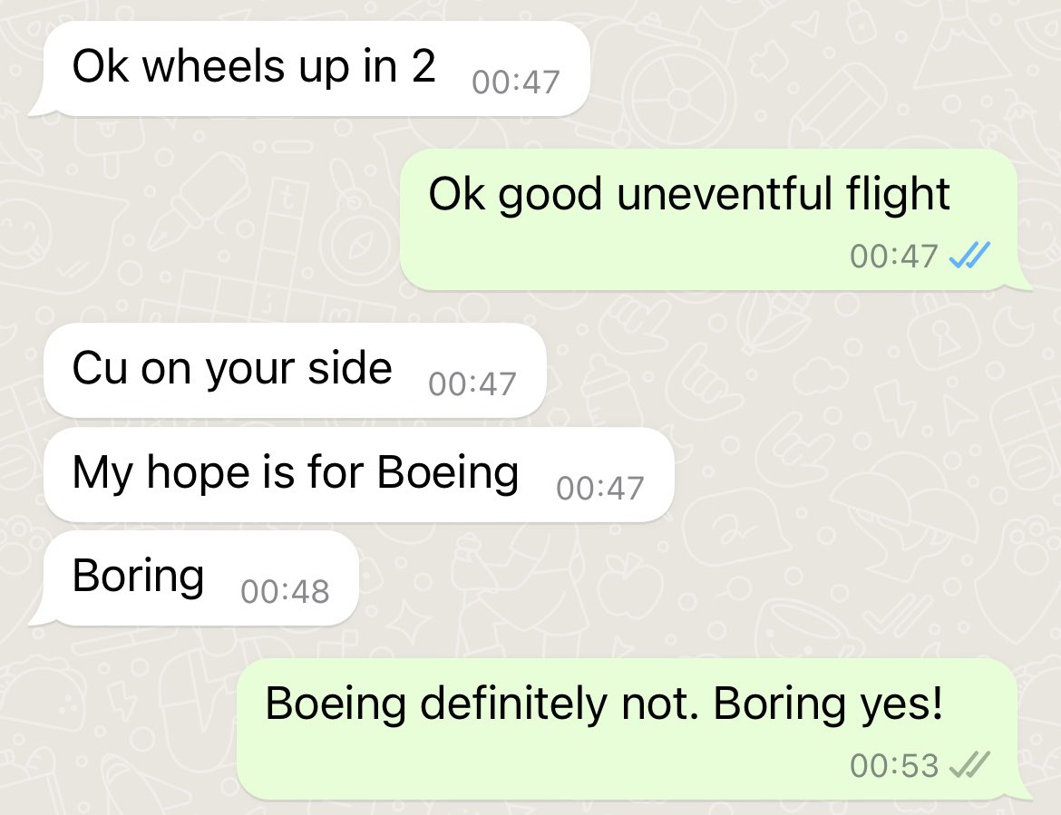 Just going to let this autocorrect stand … @BoeingAirplanes