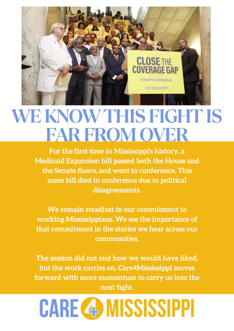 We know the fight is far from over, but we aren't going anywhere! Positive change takes work and dedication. #CloseTheCoverageGap #LeaveNoOneBehind