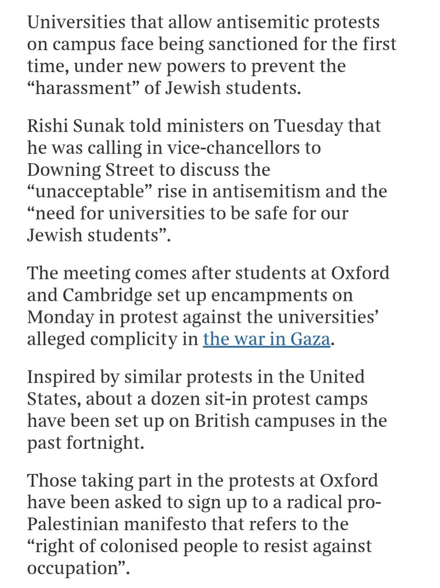 Like it or not, occupied peoples have a right to resist their occupation under Additional Protocol I of the Geneva Convention, just as British students have a right to protest Palestine's occupation and Israel's genocidal campaign. This isn't 'radical'. thetimes.co.uk/article/univer…