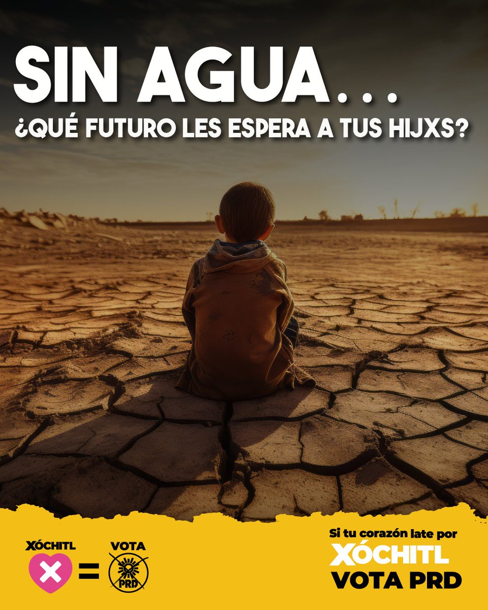 La falta de agua y el poco interés del gobierno actual para cuidarla son un peligro para el futuro de todo México. Hagamos posible un país en equilibrio y donde se garanticen tus derechos. #VotaPRD