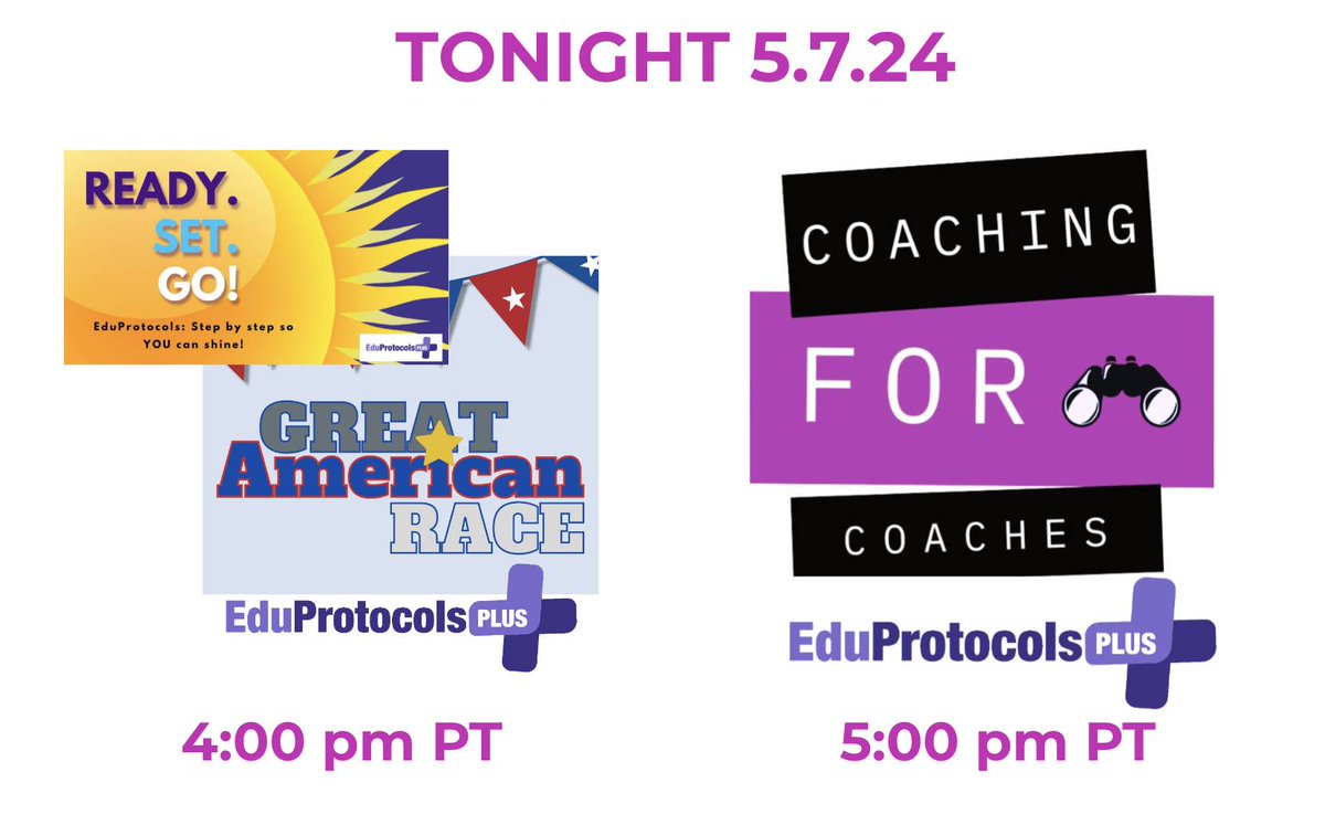 Doubleheader on EduProtocols Plus Tonight Starting at 4:00 PM PST eduprotocolsplus.com/calendar #eduprotocols #coaching #educoach