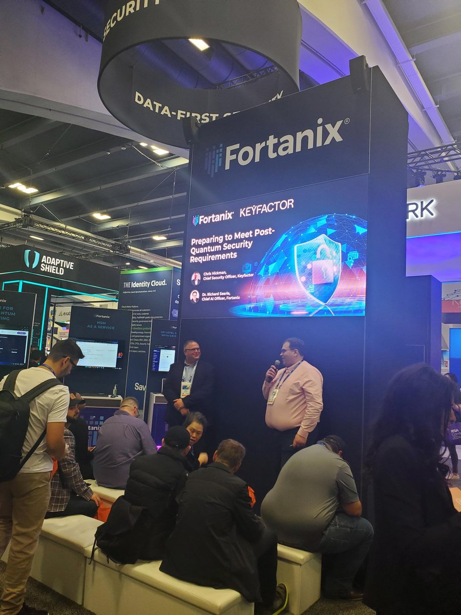 Keyfactor's CSO Chris Hickman and Fortanix's Chief AI Officer Richard Searle drew a crowd at their #RSAC2024 session, “Preparing to Meet Post-Quantum Security Requirements.” #QuantumComputing 🔐