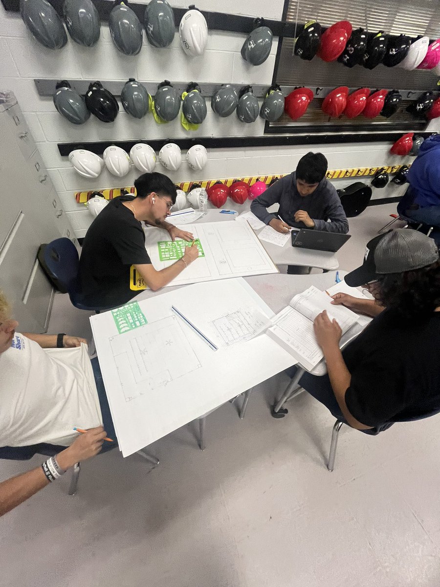 high_scorpion's tweet image. Electrical II completing end of year project. Calculating for a Gazebo including lumber, concret, plumming, and electrical material.#ReptheH,#ScorpionStrong