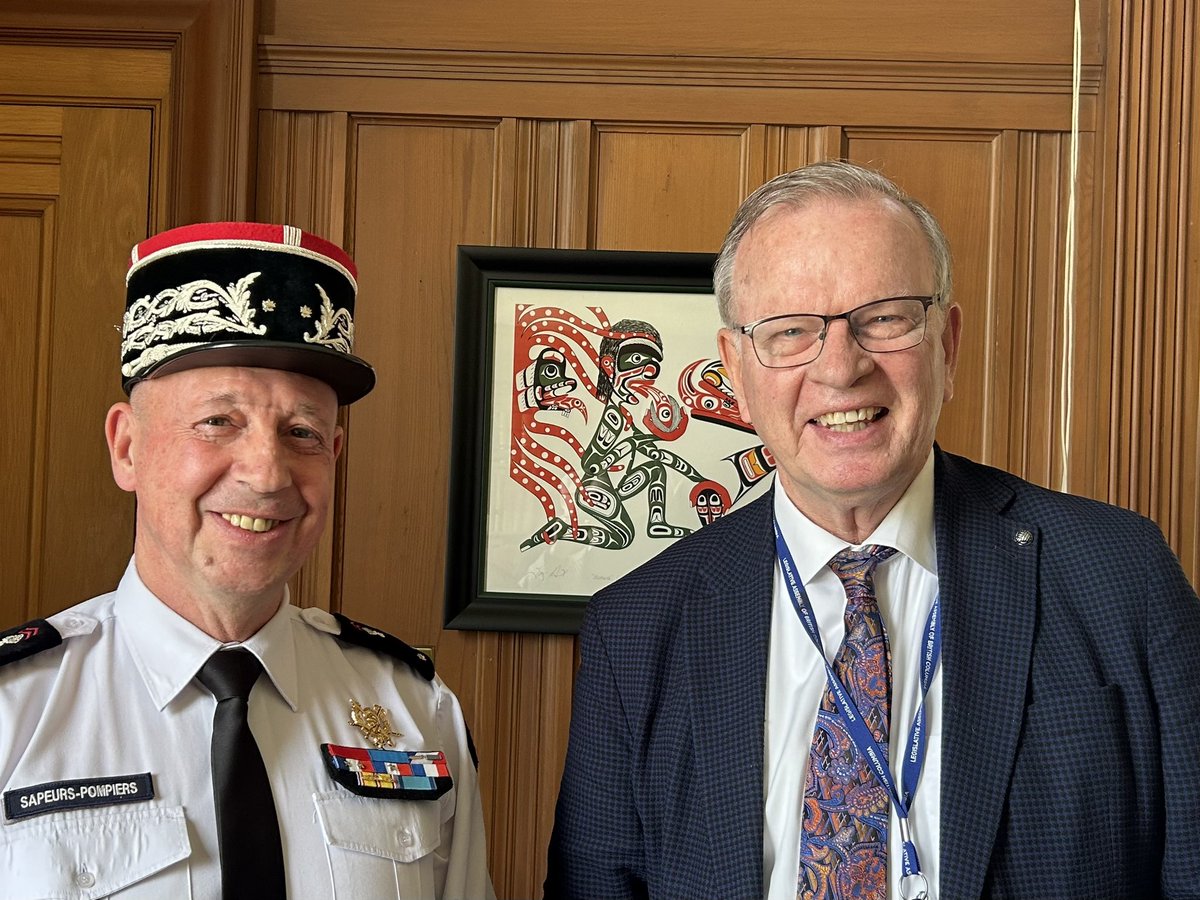 I met today with contrôleur général Bruno Ulliac of the French Civil Protection Directorate, who helped fight wildfires in Québec this past summer.