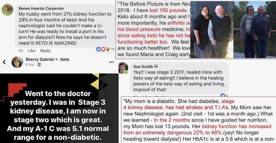 I get asked the “is keto or carnivore ok for kidneys?” All the time.

The idea that protein is hard on the kidneys is a myth. 

These are just some of the kidney health testimonies I have received that would fit on one slide.

#protein #myths #KnowledgeIsPower