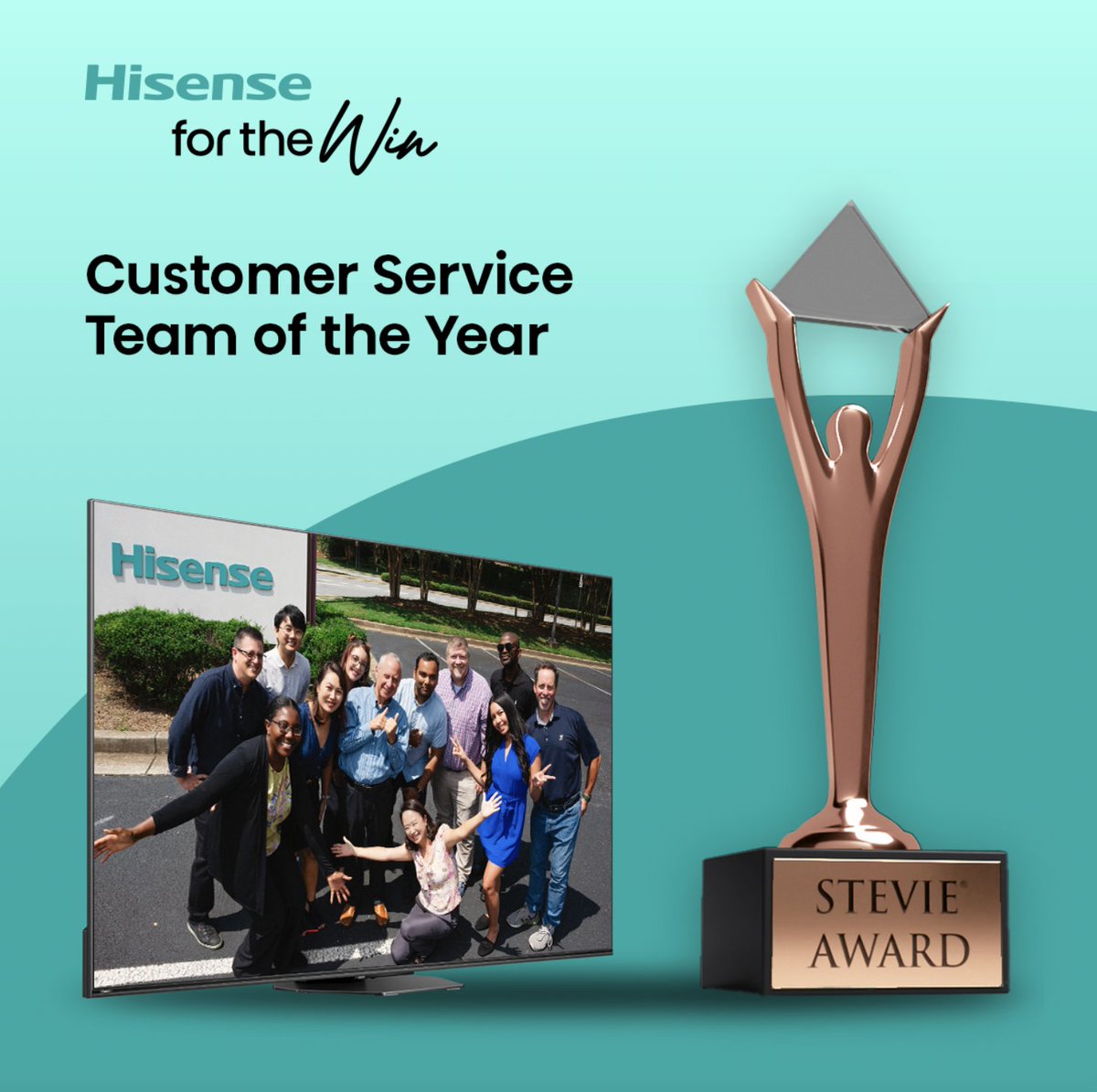 Guess who just snagged a Bronze at The Stevie Awards? Yep, it's us—Hisense USA 🥉, the Customer Service Team of the Year in the 22nd Annual American Business Awards®. It's like winning an Oscar for business.📺💪

#HisenseForTheWin #Hisense #StevieWinner2024