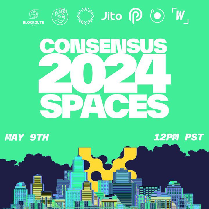Thursday’s #consensus2024 spaces getting even more Integrated With @movementlabsxyz @aptos @0xPolygon and @shogunfi We’ll also be joined by the @solana squad: @bloXrouteLabs @bonk_inu @EclipseFND @jito_sol @PythNetwork @rendernetwork + yurboy @mrmarcrose Set