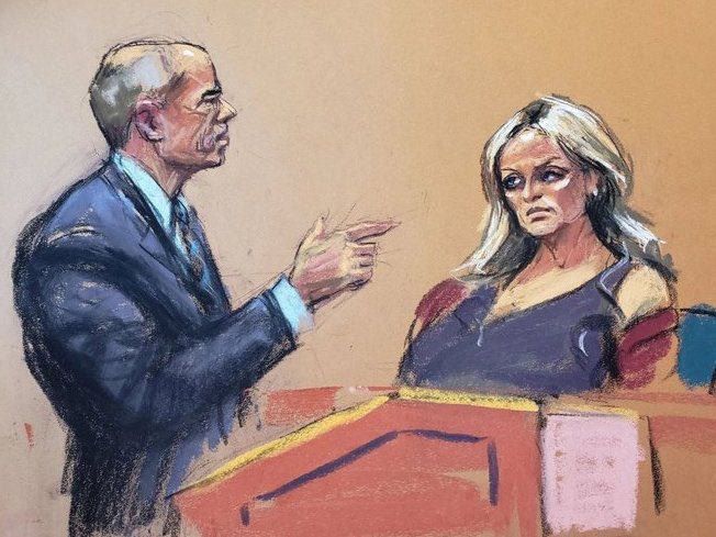 Stormy Daniels looked disgusting--nipples protruding--in her black shirt before the court. Very very disrespectful.