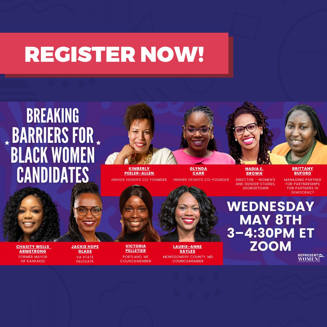 Don’t miss it: Our friends at @RepresentWomen will host a virtual discussion amplifying #BlackWomenInLeadership tomorrow, May 8! Featured powerhouses will include VRL alum @Jackie4Norfolk! Register: bit.ly/4a3jX03 #WomenInPolitics #WOC #BlackWomen #RunAsYouAre