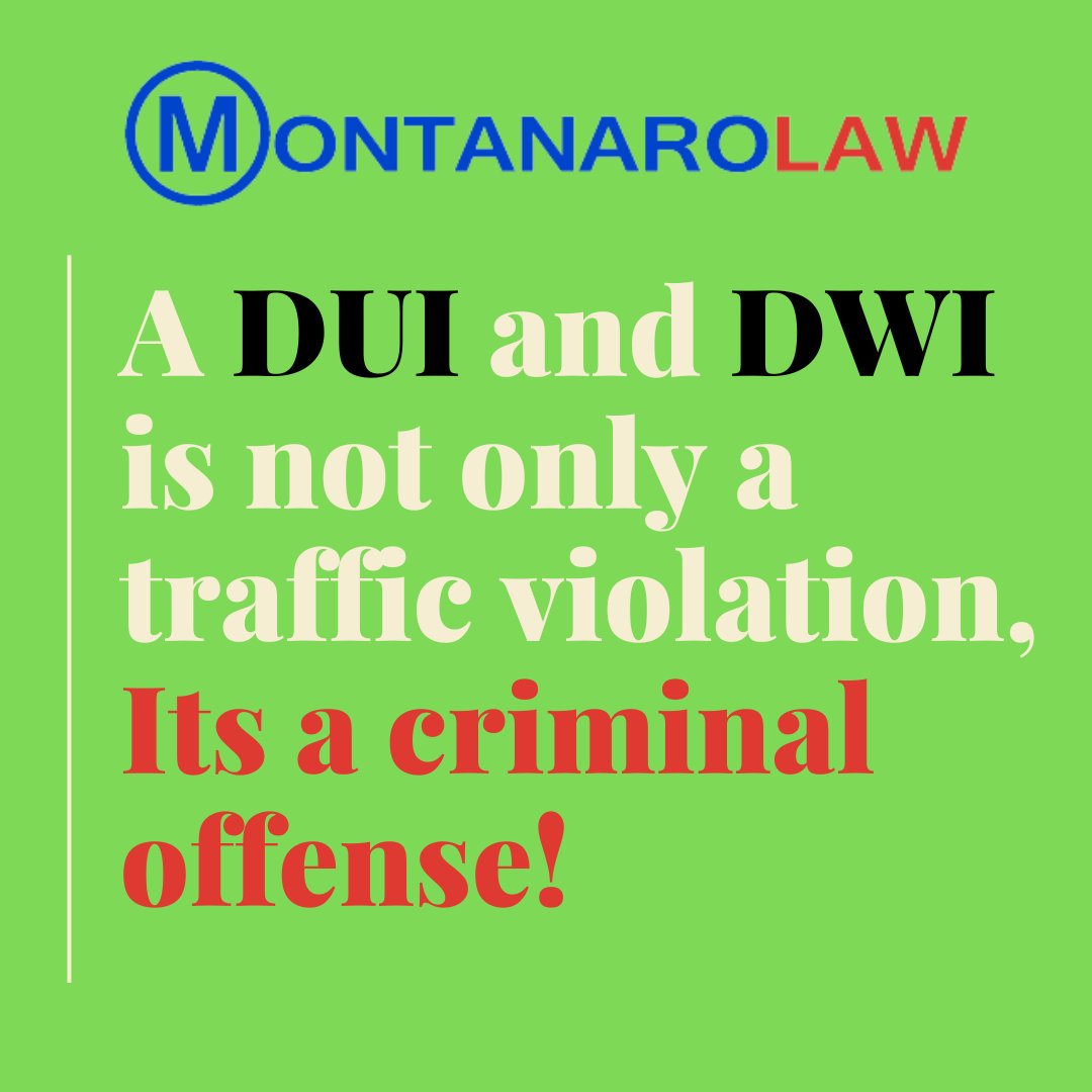 Don't underestimate the seriousness of a DUI or DWI. It's not just a traffic ticket—it's a criminal charge. Let us defend your rights. Call now! #DUI #DWI #CriminalCharge #LegalDefense #CallToday #TrafficTicketTuesday
 
(516)203-1700
montanarolaw.com
info@montanarolaw.com