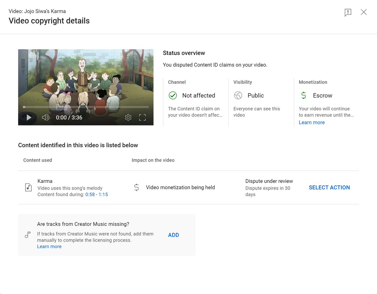 yo...@TeamYouTube can you tell jojo siwas record company that chortling a shitty version of her song doesn't infringe on copyright of her song...thanks.