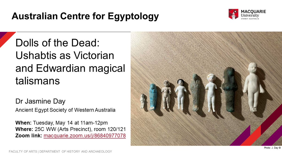 Dr Karin Sowada (@ks_archaeology) on Twitter photo Join us for a free hybrid seminar by Dr Jasmine Day on Tues 14 May, 11-12 noon Sydney time - all welcome!
#egypt #archaeology Join us for a free hybrid seminar by Dr Jasmine Day on Tues 14 May, 11-12 noon Sydney time - all welcome!
#egypt #archaeology