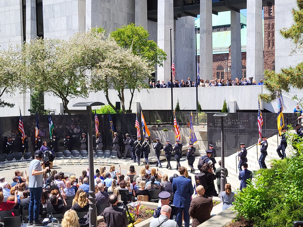 Today, as in every year, we gathered at the NYS Police Officers Memorial on the Plaza to reflect on those we've lost, both in the line of duty and to Ground Zero-related illnesses. Sixty-eight names have been added to the wall. Now etched in granite, they will not be forgotten.