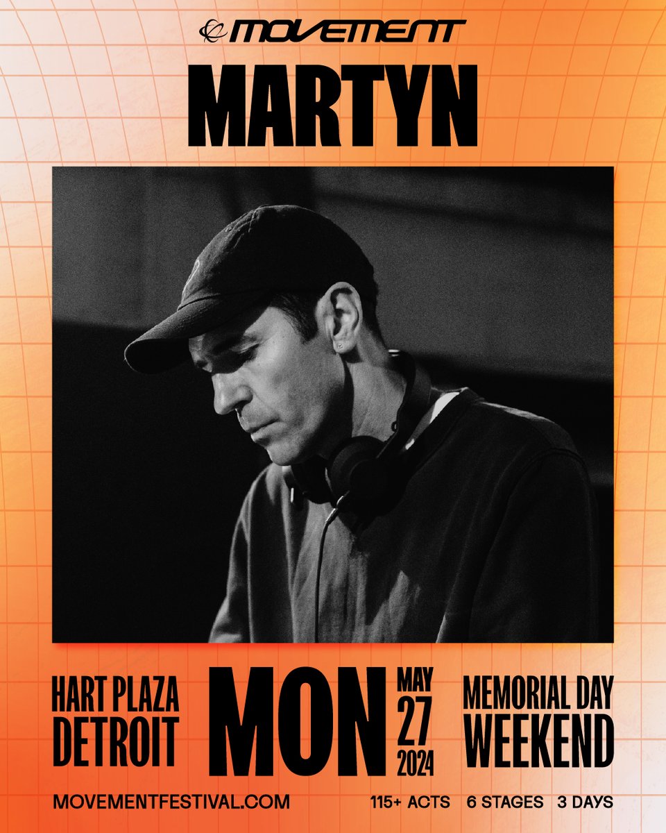 Dutch-born, Virginia-based producer + label founder @martyn3024 has stood in a scene of his own 🔊⁠ ⁠ Don't miss Martyn at the Waterfront Stage presented by JARS as part of Goldie's curated Metalheadz showcase on Day 3 movementfestival.com ⁠