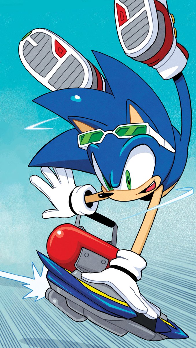 This IDW Sonic Riders arc is good, great, awesome, outstanding, and amazing. I'm having a freaking ball coloring it!! Huge love to @SpiritSonic, @deegeemin, @virtanderson, and @Paincaked for being fantastic collaborators! We've got a good story to tell.