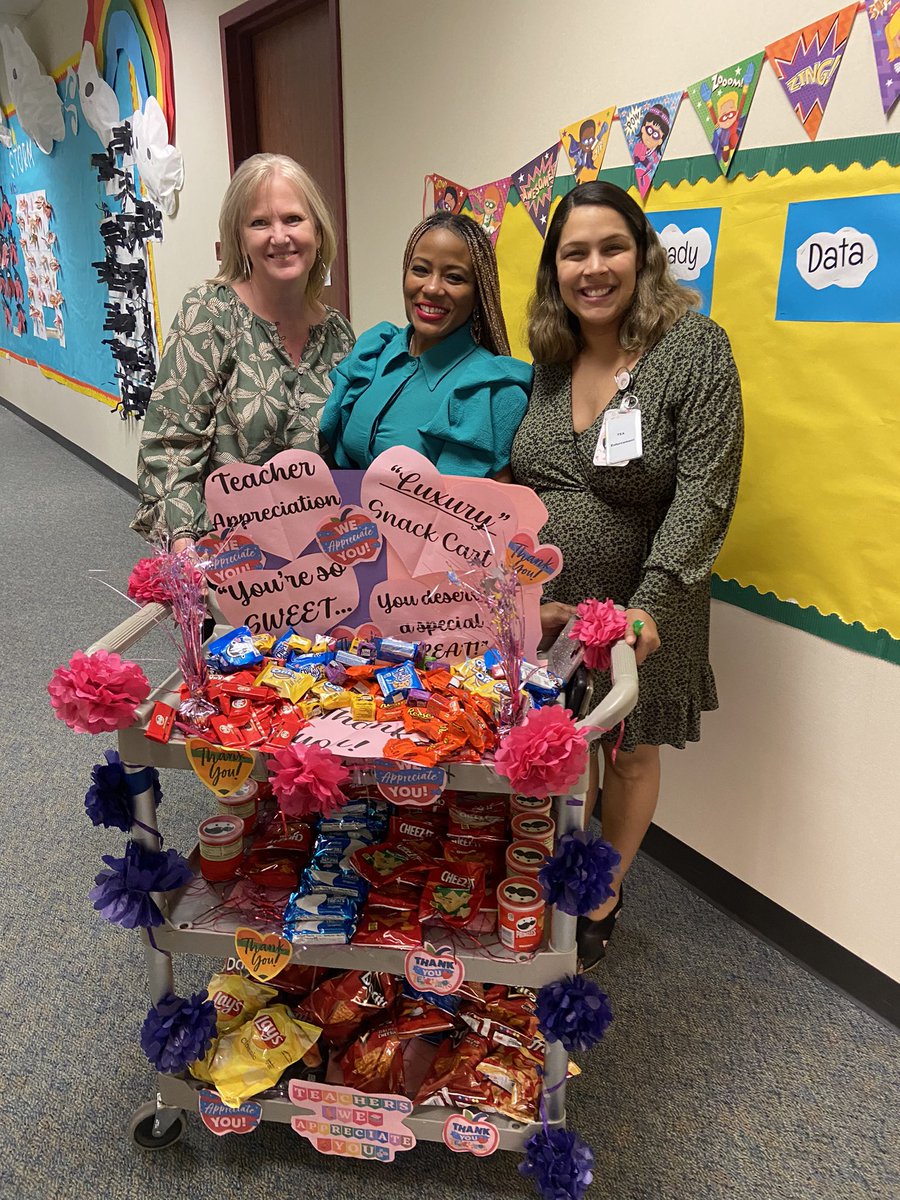 Teacher Appreciation Week! what a sweet day. Thank you to our wonderful administrators for these thoughtful gestures; they make us feel special @Aliefsneed @MoseleyRonnetta @KRCreeggan @TechTeacherMorg