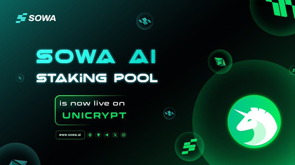 Staking Pool live on Unicrypt Stake $SOWA now on Unicrypt: app.uncx.network/chain/mainnet/… #SOWAAI #Ethereum #Staking