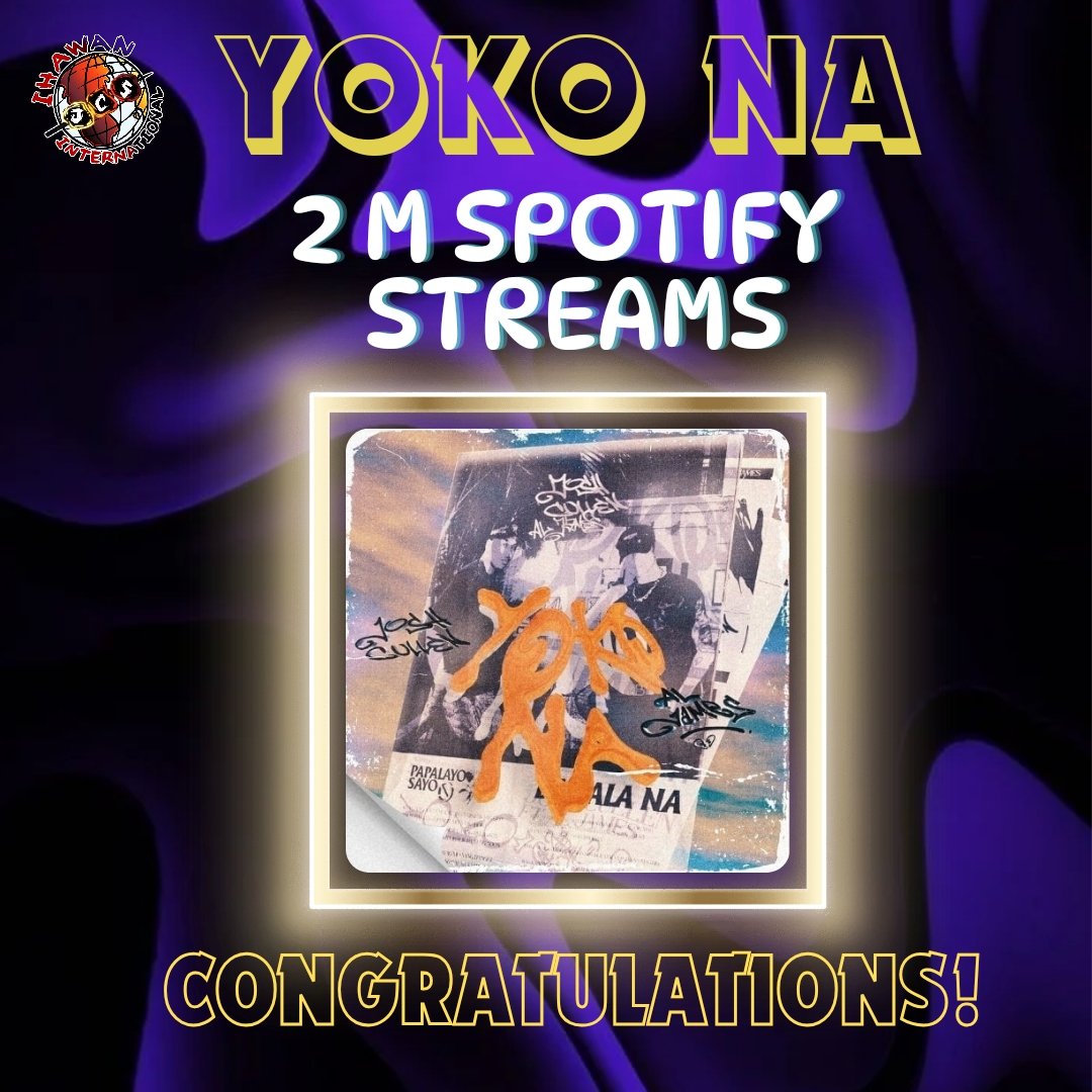 The support for #YokoNa is unwavering! It has now surpassed 2 million streams on Spotify. Thank you to all those who keep listening to the song for making this milestone possible.
open.spotify.com/track/6SIaYQUP…

Keep introducing it to casuals by engaging with the editorial playlists…