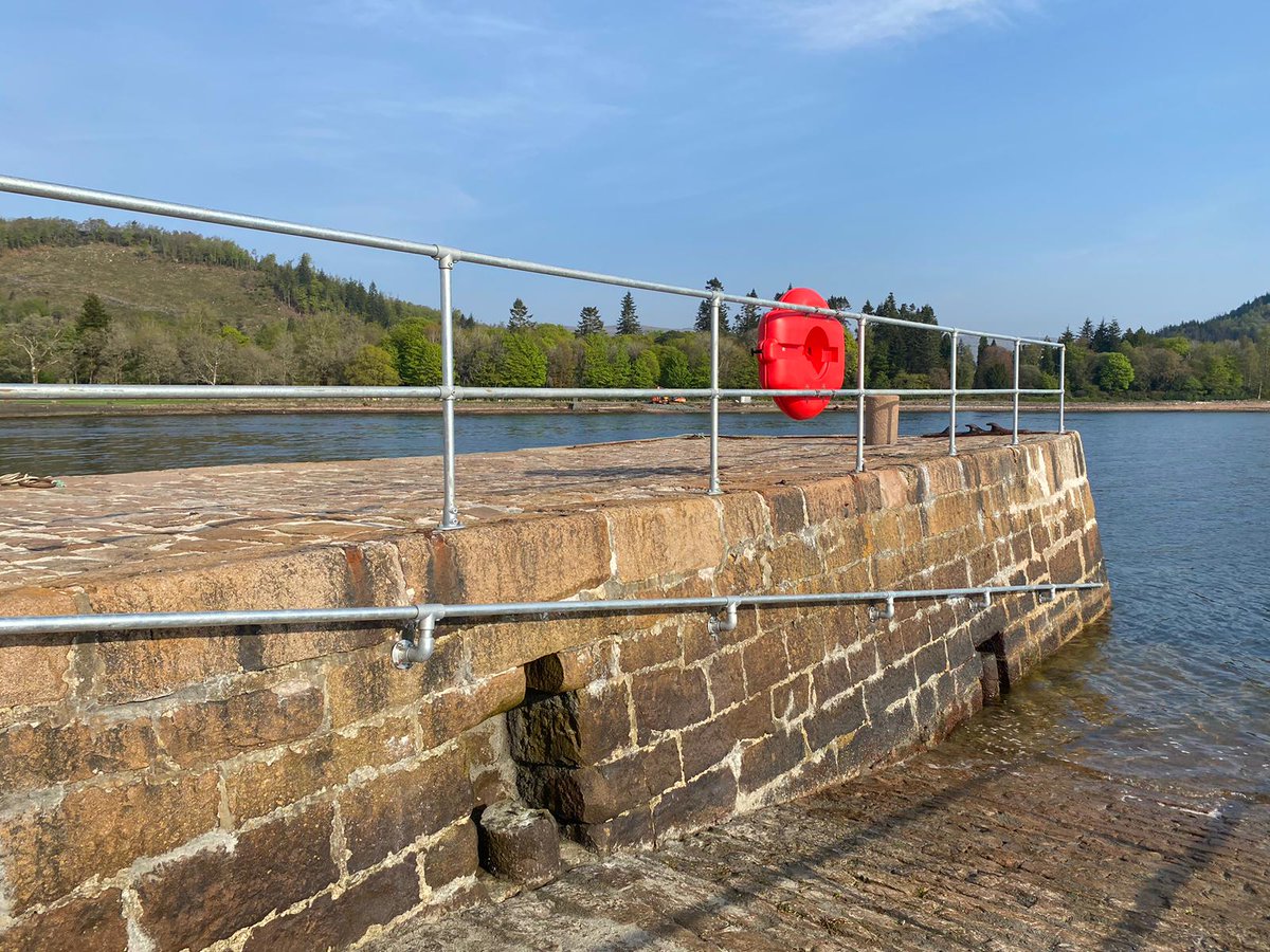 There will be nobody slipping on our slipway!
Another rail has been added to the wall side of the slip way to provide extra safety when using it.

#inveraray #argyllandbute #mooring #boating #lochfyne #fishing #westcoastofscotland #marinescotland #argyll