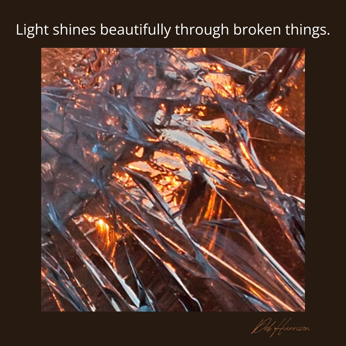 Light shines beautifully through broken things. Shine your light.

#beautifullife #youmatter #youarebeautiful #youarebeautifuljustthewayyouare #shineyourlight #onthispath