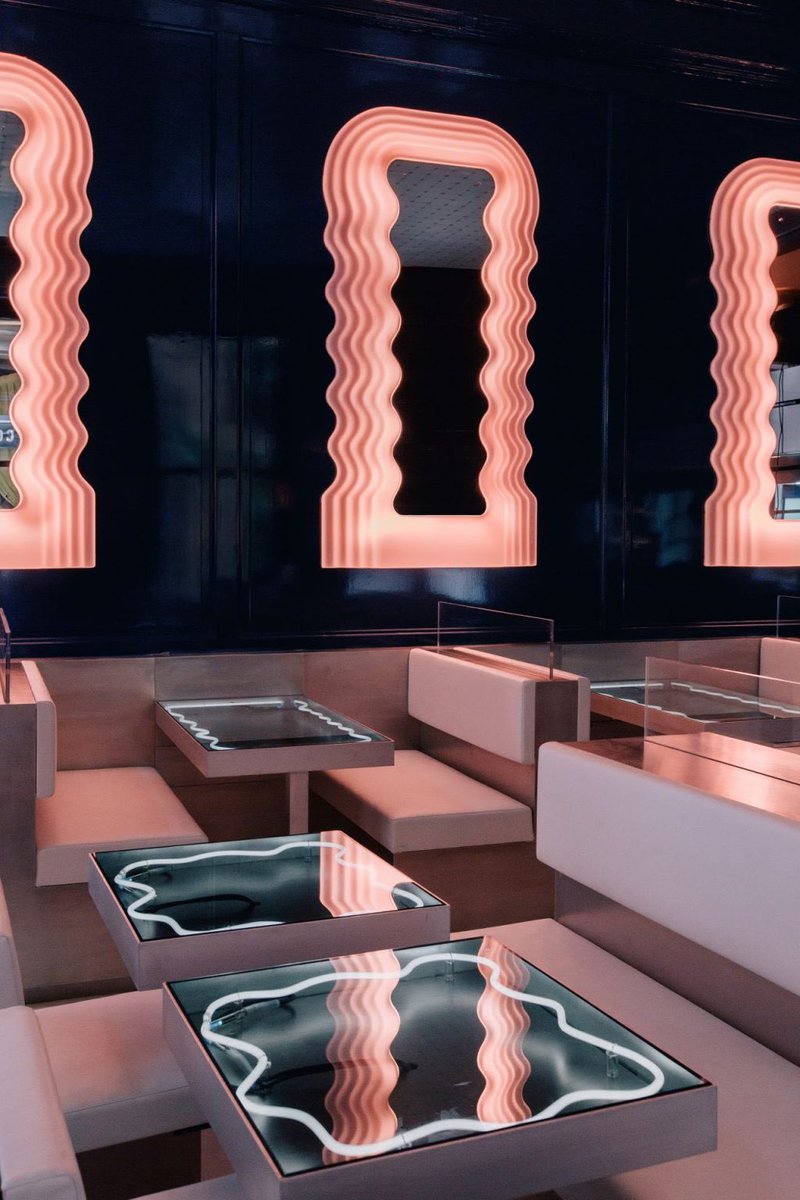 The interiors of PNY, a French restaurant chain focused on hamburgers