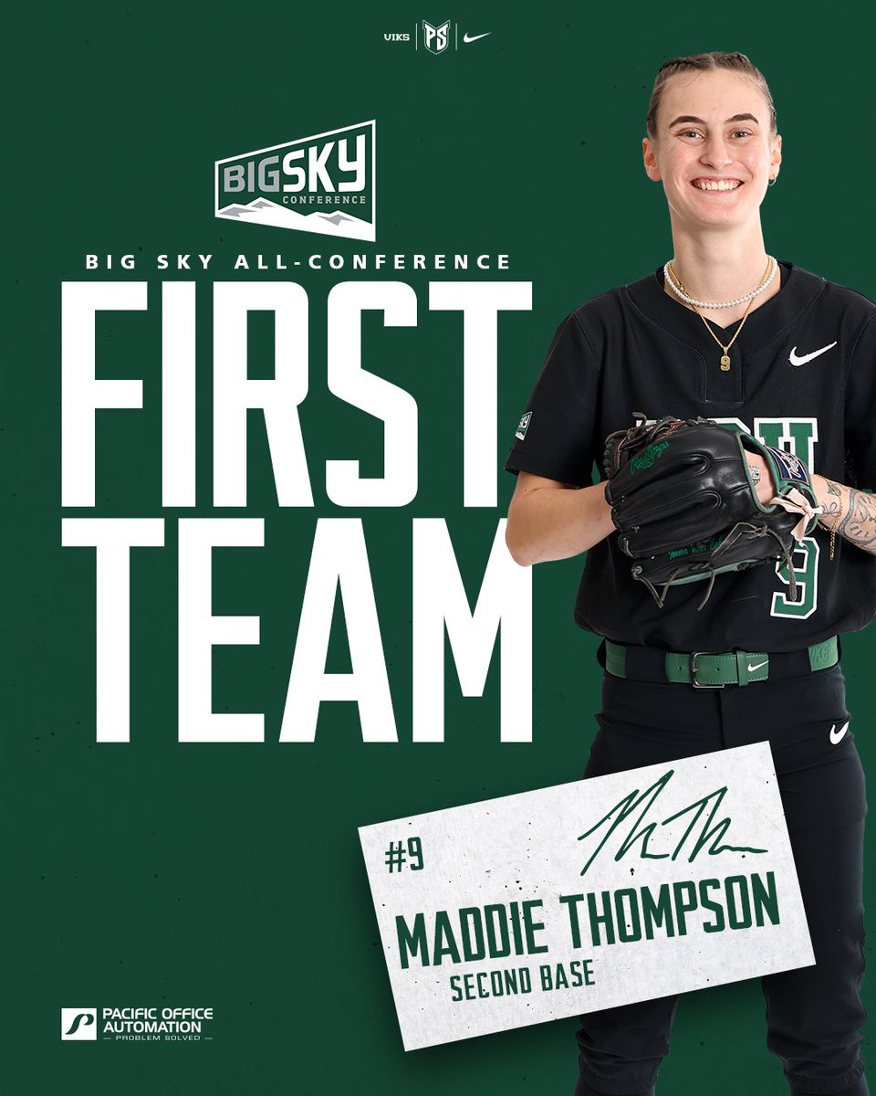 Portland State Softball (@psuvikssb) on Twitter photo Back-to-back First Team All-Big Sky honors for <a href="/maddiecakes002/">maddie thompson ☻</a> 🫡
Congrats, #9!
#GoViks | #DefendTheShip Back-to-back First Team All-Big Sky honors for <a href="/maddiecakes002/">maddie thompson ☻</a> 🫡
Congrats, #9!
#GoViks | #DefendTheShip