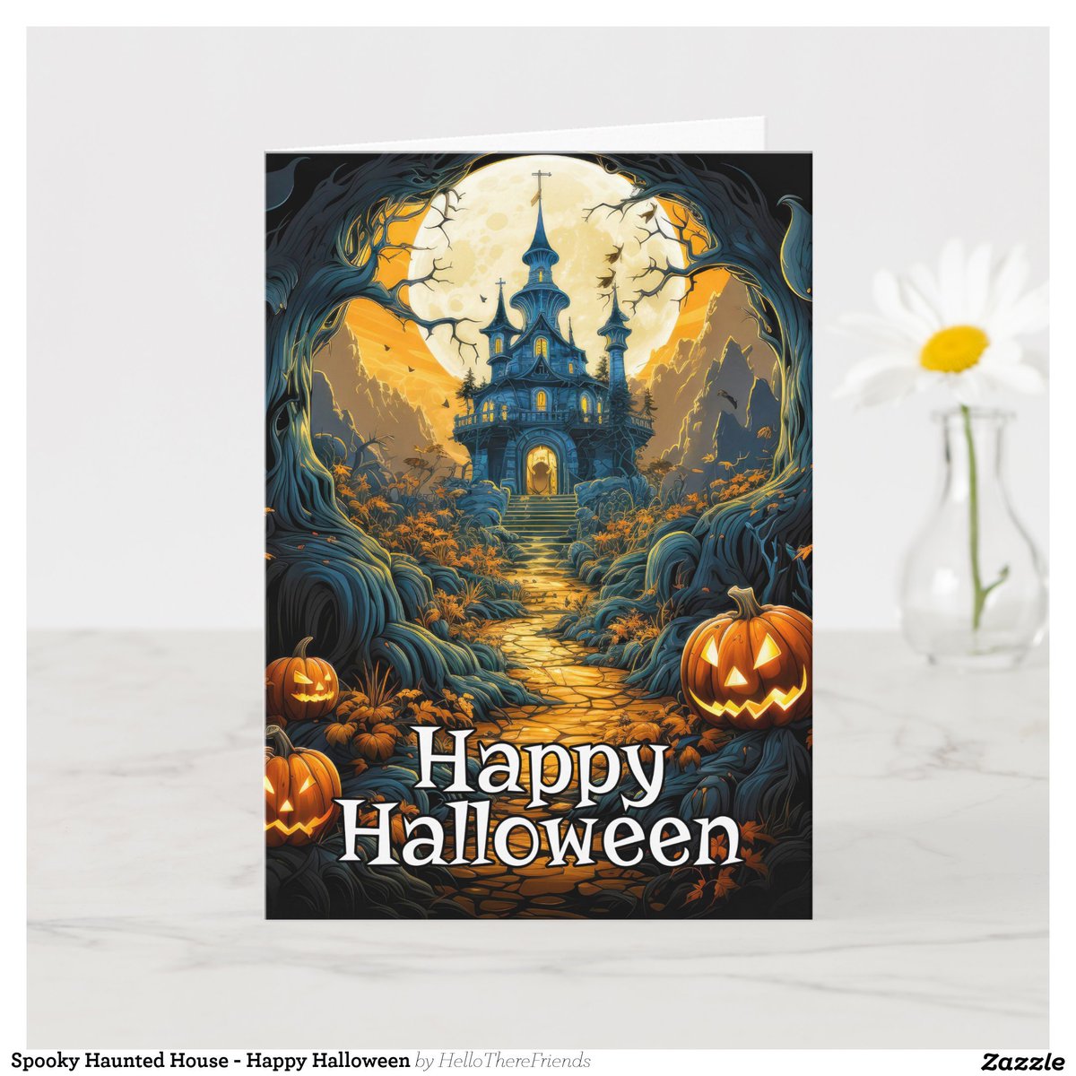 Spooky Haunted House - Happy Halloween Card→zazzle.com/z/aacjipc3?rf=…

#GreetingCards #HalloweenCards #HappyHalloween #Pumpkins #Horror #HalloweenArt #TrickOrTreat #HauntedHouse #HappyHalloweenCards #Macabre
