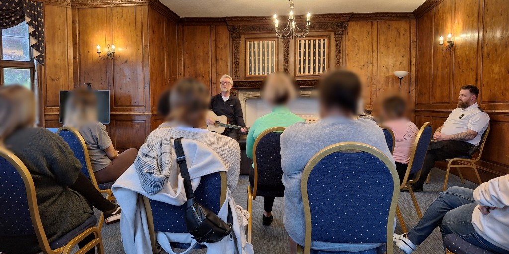 We had the privilege of hosting Billy Bragg for an inspiring event of music &amp; discussion about the many benefits &amp; valuable skills of learning how to play &amp; read music. He also kindly donated 6 brand-new guitars from his charity to encourage our prisoners to learn an instrument.