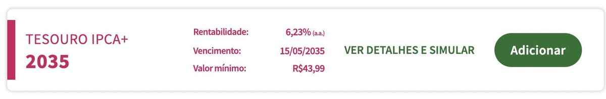 NavarroEconomy's tweet photo. 👀 OPORTUNIDADE 👀

TESOURO IPCA+ 6,23% ❕ https://t.co/7SRaBRXVeB
