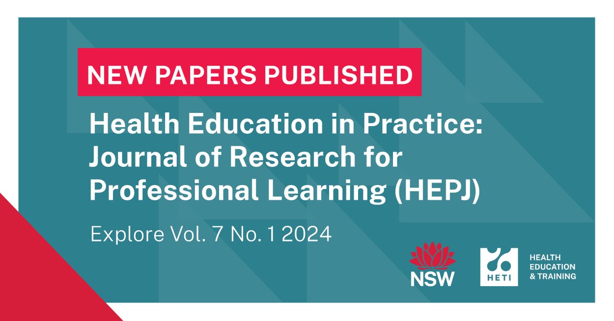 Explore three new papers published in the latest open volume of #HEPJ, offering insights on GP registrars’ deprescribing in older patients; tertiary preparations to work in rural/remote location; and online learning for allied health knowledge translation. openjournals.library.sydney.edu.au/HEP/issue/view…