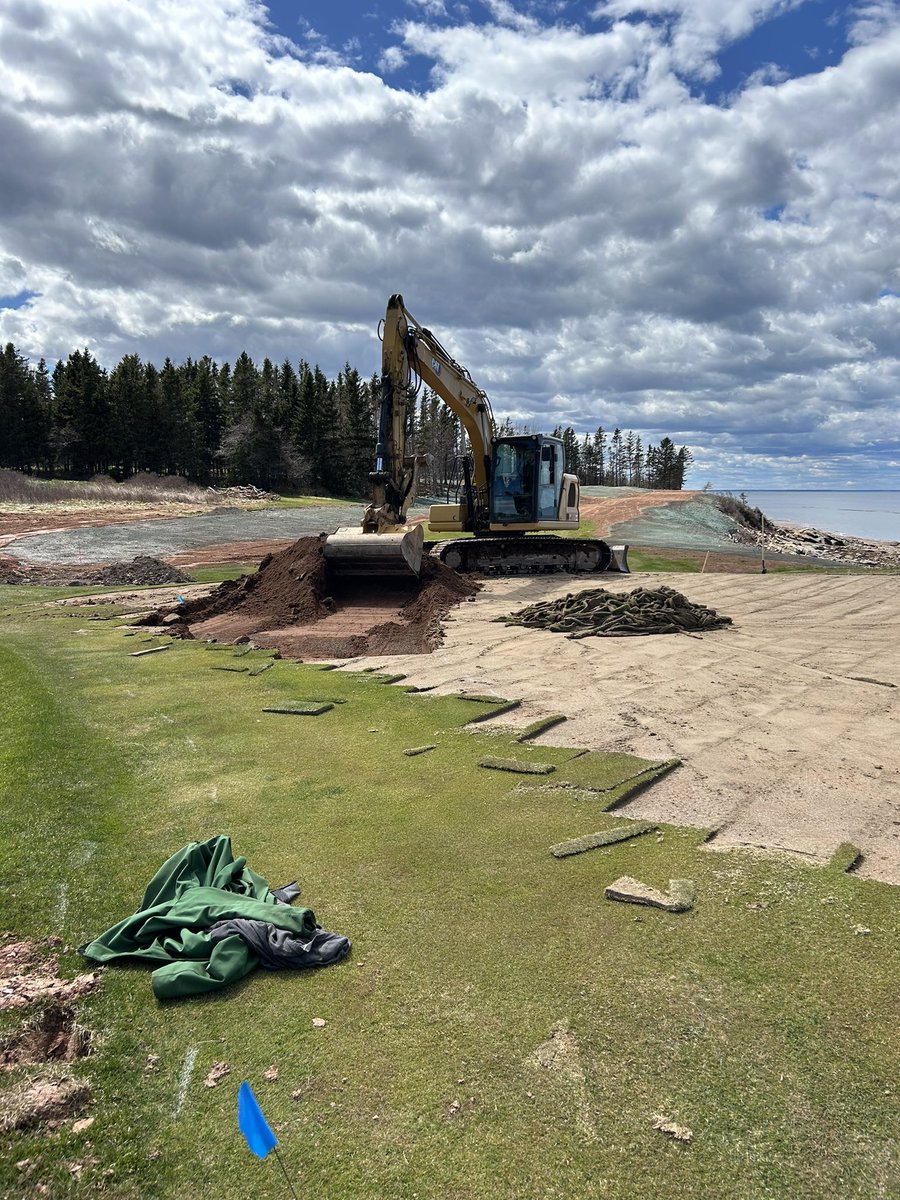 Northumberland Links Conditions (@linksconditions) on Twitter photo It was a large day!! Hydroseeded 2 acres of fescue and started re shaping the green! <a href="/cfgolfdesign/">Christine Fraser</a> vision for #13 at Northumberland Links is taking shape! I’m having too much fun! It was a large day!! Hydroseeded 2 acres of fescue and started re shaping the green! <a href="/cfgolfdesign/">Christine Fraser</a> vision for #13 at Northumberland Links is taking shape! I’m having too much fun!