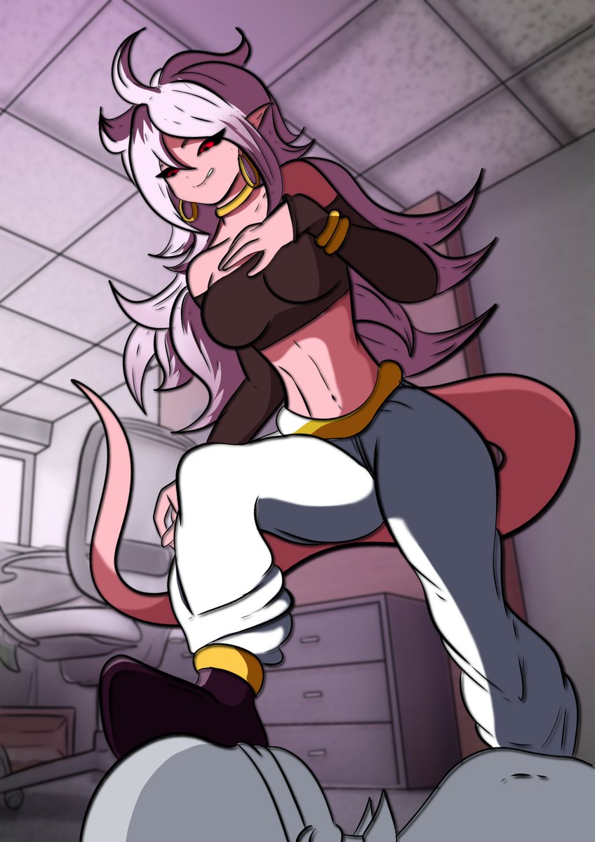 'Crushing all who dare defy my android reign. Submit to perfection or be ground beneath her heel💥'

#AndroidDomination #commissionart #commission #android21 #DragonBallZ
