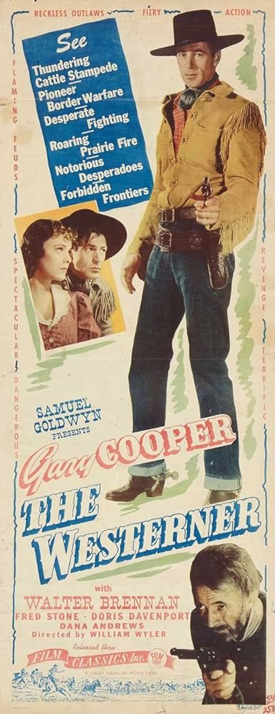 FrankMalfitano's tweet photo. 1 MORE LIST OF 100 FILMS I LOVE (IN NO ORDER) 2: On #GaryCooper 🎂 here’s classic 1940 #WilliamWyler 🎥 #Western where he plays a falsely accused horse thief on trial by oddball #LilyLangtry loving #JudgeRoyBean Oscar winning #WalterBrennan whose scenes with Coop are 🎞️ highlight https://t.co/PG4148yp8s