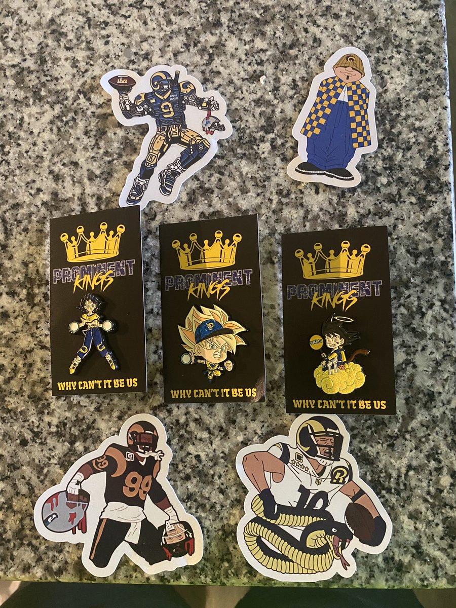 Package just touched down! Shoutout to @ProminentKingz for these 🔥 ass pins and stickers! Pictures don’t even do these things any justice! 😮‍💨
#RamsHouse