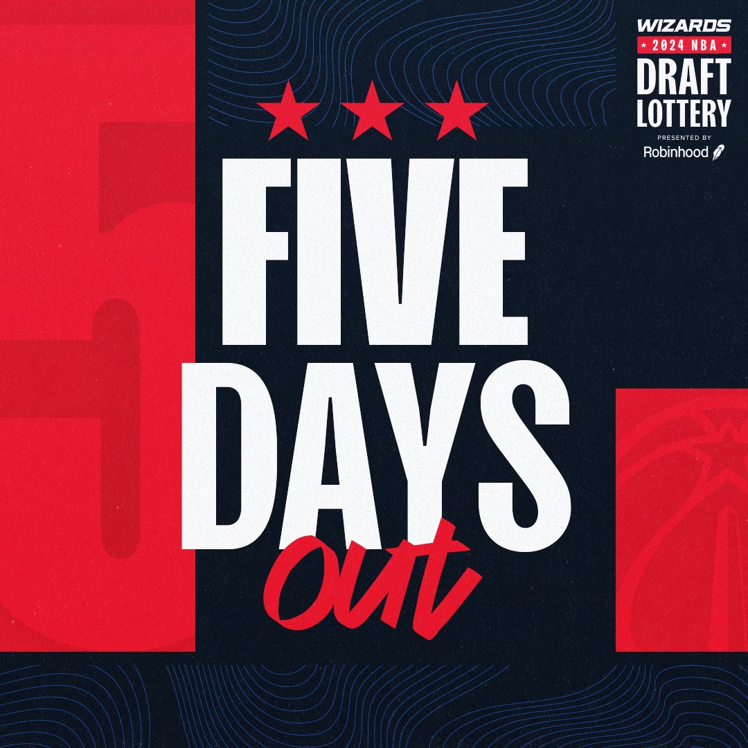 We're just 5️⃣ days away from the Draft Lottery. 👀 #ForTheDistrict | @RobinhoodApp