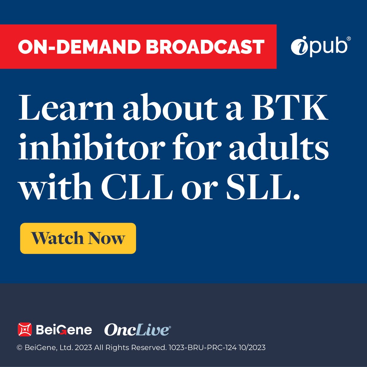 ON-DEMAND BROADCAST: Drs. Danilov and Eradat explore data on a novel second-generation BTK inhibitor for adult patients with CLL or SLL. bit.ly/3NftKaE