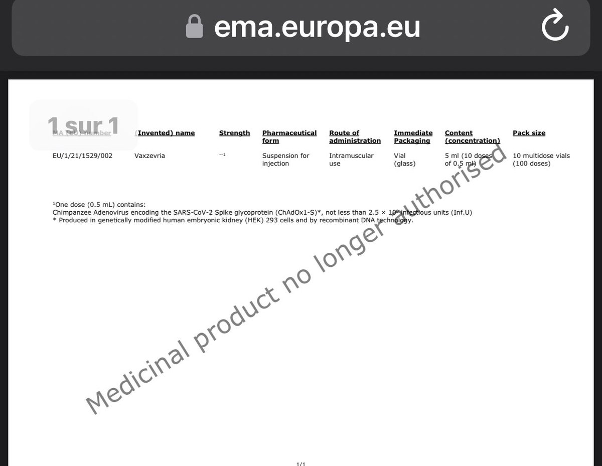 Depuis quelques jours, l’information tournait sur le retrait de l’autorisation de mise sur le marché du vaccin #Covid #AstraZeneca

L’autorisation par l’@EMA_News vient enfin d’être officiellement levée.

Les conséquences sont énormes pour ce laboratoire mais aussi pour les…