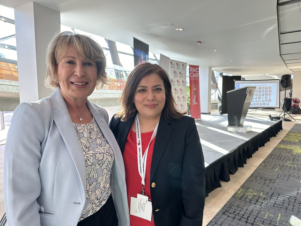 Such an honour to meet Dr. Mona Nemer  <a href="/ChiefSciCan/">Dr. Mona Nemer</a> in person, at the #SciParl2024 <a href="/sciencepolicy/">Canadian Science Policy Centre (CSPC)</a> event.
With <a href="/ebi_karimi/">Ebrahim Karimi</a>