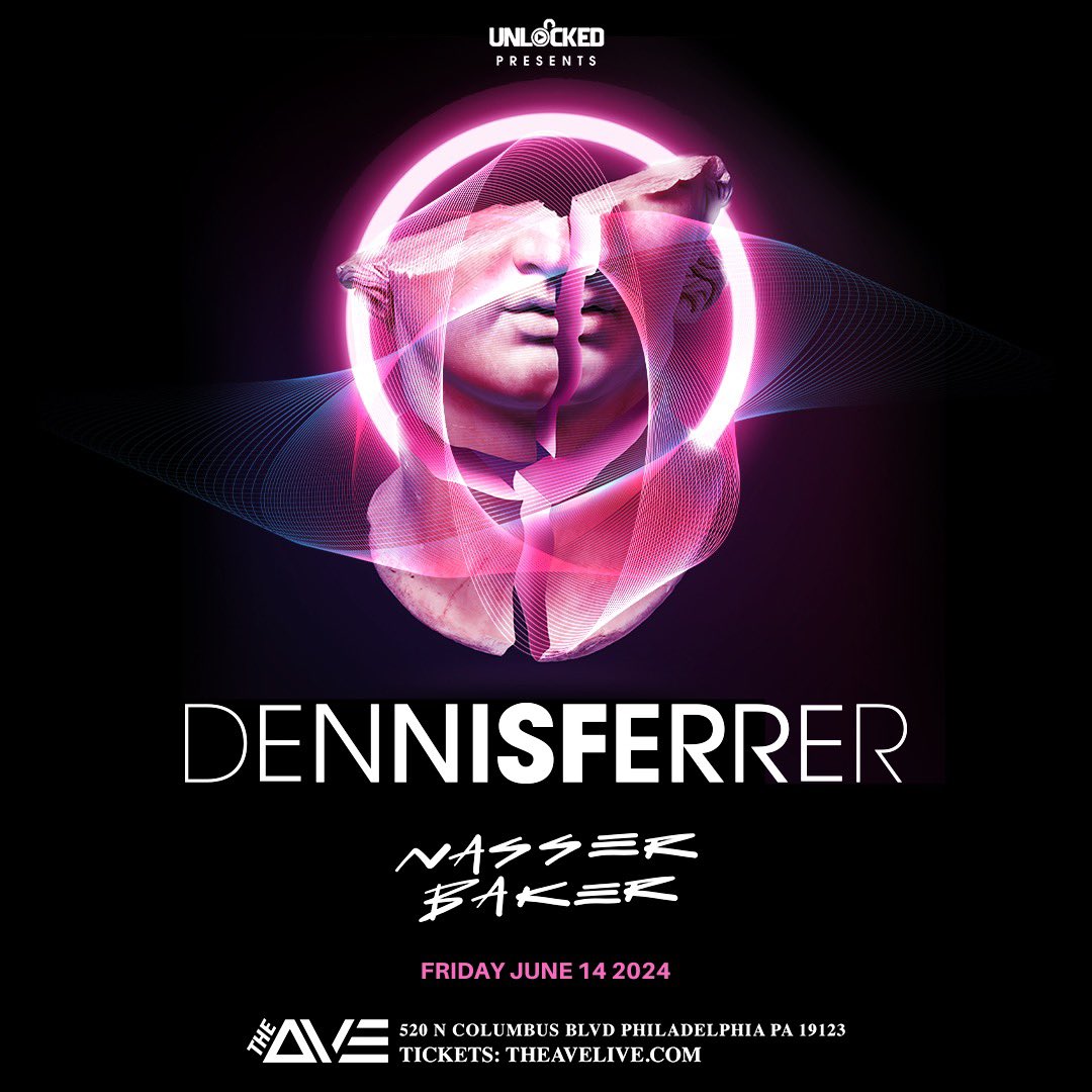 Show Announcement 🪩 Dennis Ferrer will be coming to take over the dance floor at #TheAve on Friday, June 14th with support from Nasser Baker - Tickets and Tables at TheAveLive.com